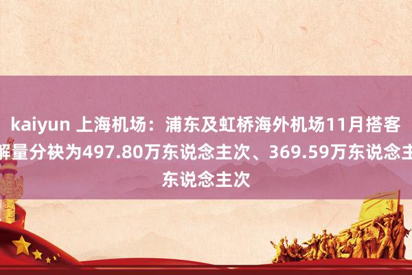 kaiyun 上海机场：浦东及虹桥海外机场11月搭客费解量分袂为497.80万东说念主次、369.59万东说念主次